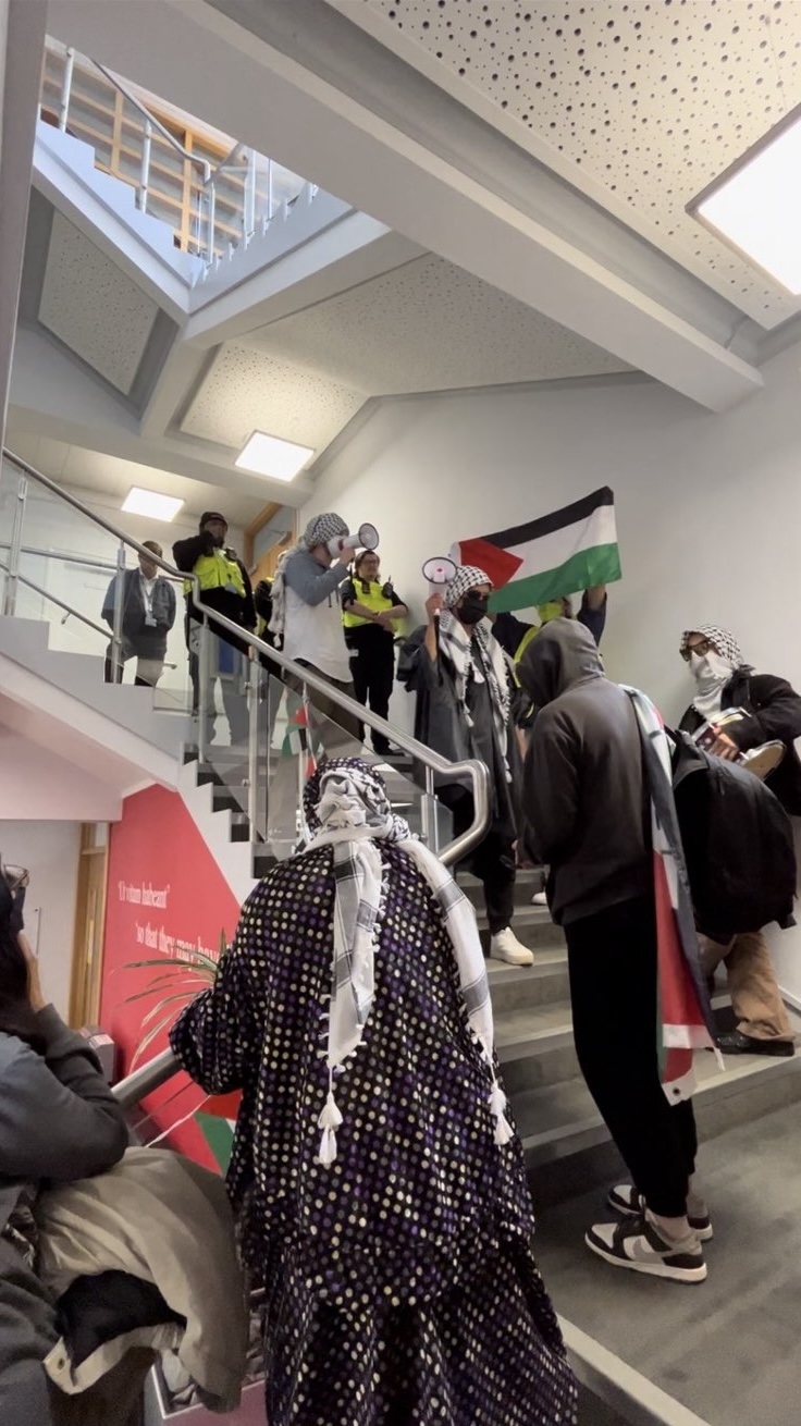 Pro-Palestine student protesters convicted of trespassing at their own uni