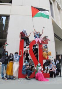 LSE encampment photo provided by Lizzie Hobbs